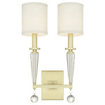 Paxton Wall Light - Antique Gold / White Linen