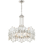 Bolton Chandelier - Polished Nickel / Crystal