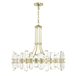 Bolton Chandelier - Aged Brass / Crystal