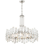 Bolton Chandelier - Polished Nickel / Crystal