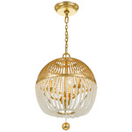 Duval Chandelier - Antique Gold / Frosted