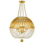 Duval Chandelier - Antique Gold / Frosted