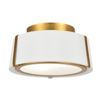 Fulton Ceiling Light Fixture - Antique Gold / White Silk