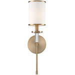 Hatfield Wall Light - Vibrant Gold / White Silk