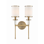 Hatfield Wall Light - Vibrant Gold / White Silk