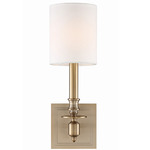 Lloyd Wall Sconce - Aged Brass / White Silk