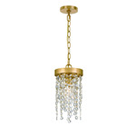 Winham Pendant - Antique Gold / Hand-Cut Crystal