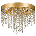 Winham Ceiling Light - Antique Gold / Hand-Cut Crystal