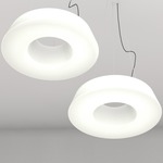 Circular Pol Pendant - White