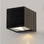 Dau 1-Light Up or Down Wall Light - Black Satin Aluminum
