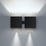 Dau 1-Light Up / Down Wall Light - Black Satin Aluminum