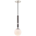 Brielle Pendant - Polished Nickel / Opal