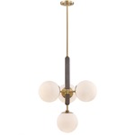 Brielle Chandelier - Aged Brass / Opal