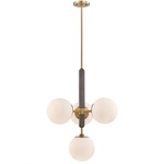 Brielle Chandelier - Aged Brass / Opal