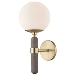 Brielle Wall Light - Aged Brass / Opal