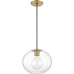 Margot Pendant - Aged Brass / Clear