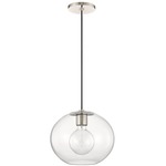 Margot Pendant - Polished Nickel / Clear