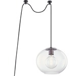 Margot Swag Plug-in Pendant - Old Bronze / Clear