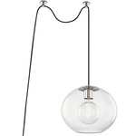 Margot Swag Plug-in Pendant - Polished Nickel / Clear