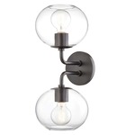 Margot Double Wall Light - Old Bronze / Clear