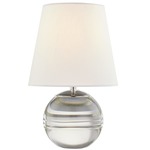 Nicole Table Lamp - Polished Nickel / White Linen