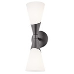 Parker Double Wall Light - Black / Opal