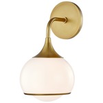 Reese Wall Light - Aged Brass / Opal