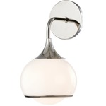 Reese Wall Light - Polished Nickel / Opal