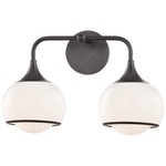 Reese Bathroom Vanity Light - Old Bronze / Opal