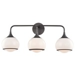 Reese Bathroom Vanity Light - Old Bronze / Opal