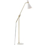 Willa Floor Lamp - Aged Brass / White