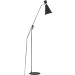 Willa Floor Lamp - Polished Nickel / Black