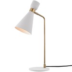 Willa Table Lamp - Aged Brass / White