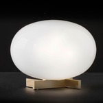 Alba Table Lamp - Satin Brass / Opaline