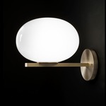 Alba Wall Sconce - Satin Brass / Opaline