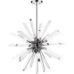 Burst Chandelier - Chrome / Clear