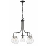 Kraken Chandelier - Brushed Nickel / Clear