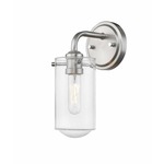 Delaney Wall Light - Brushed Nickel / Clear