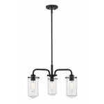 Delaney Chandelier - Matte Black / Clear