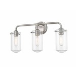 Delaney Bathroom Vanity Light - Brushed Nickel / Clear