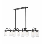 Delaney Island Pendant - Matte Black / Clear