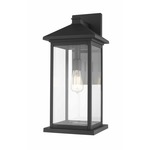 Portland Outdoor Wall Light - Black / Clear