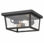 Beacon Outdoor Ceiling Light Fixture - Black / Clear