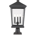 Beacon Outdoor Pier Light with Traditional Base - Oil Rubbed Bronze / Clear Beveled