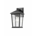 Beacon Outdoor Wall Sconce - Black / Clear