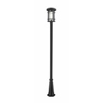 Jordan 519 Outdoor Pole Light - Black / Clear Seedy