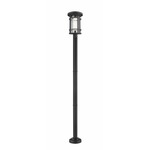 Jordan 567 Outdoor Pole Light - Black / Clear Seedy