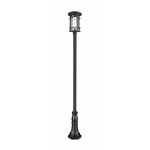 Jordan 518 Outdoor Pole Light - Black / Clear Seedy