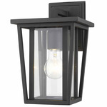 Seoul Outdoor Wall Light - Black / Clear