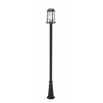Millworks 519 Outdoor Pole Light - Black / Clear